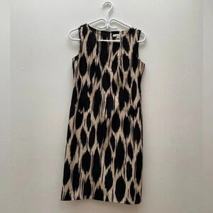 Vintage - Cleo Petites Black and Cream Shift Dress